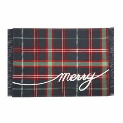 St. Nicholas Square® Merry Embroidered Plaid Placemat