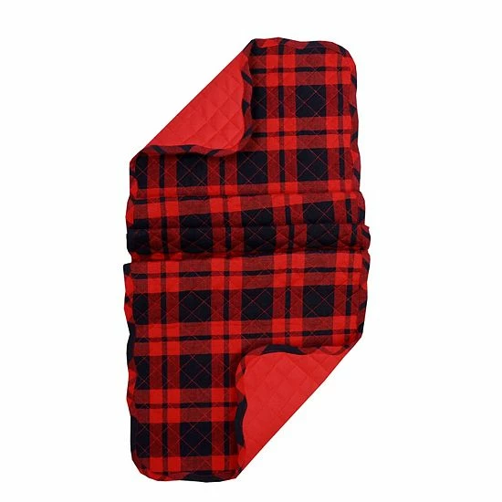 St. Nicholas Square® Cabin Buffalo Plaid Quilted Table Runner - 36" - Image 3