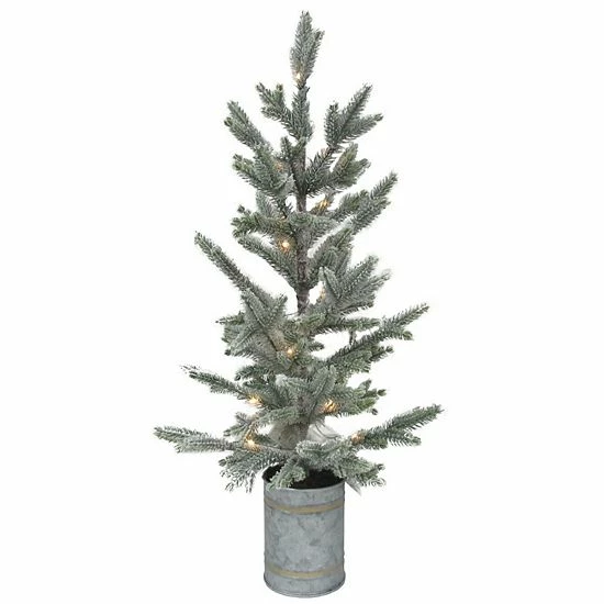 St. Nicholas Square® LED Artificial Flocked Tree Floor Decor - Image 2