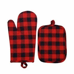 St. Nicholas Square® Buffalo Check Oven Mitt & Pot Holder Set