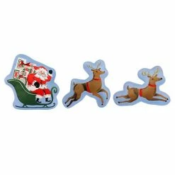 St. Nicholas Square® Shaped Santa Reindeer 3-pack Throw Pillow Set