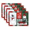 St. Nicholas Square® Faux-Applique Snowman Placemat 4-pk.