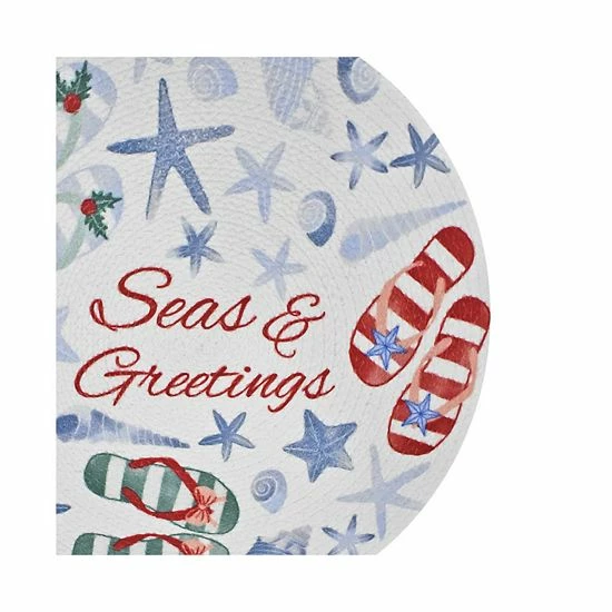 St. Nicholas Square® Seas & Greetings Round Placemat - Image 2