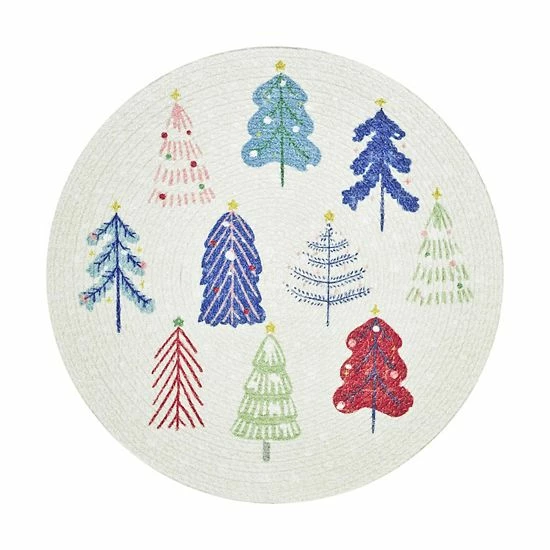 St. Nicholas Square® Colorful Tree Braided Placemat