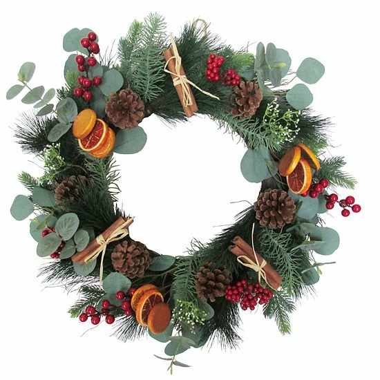St. Nicholas Square® Artificial Orange Slice Eucalyptus Wreath
