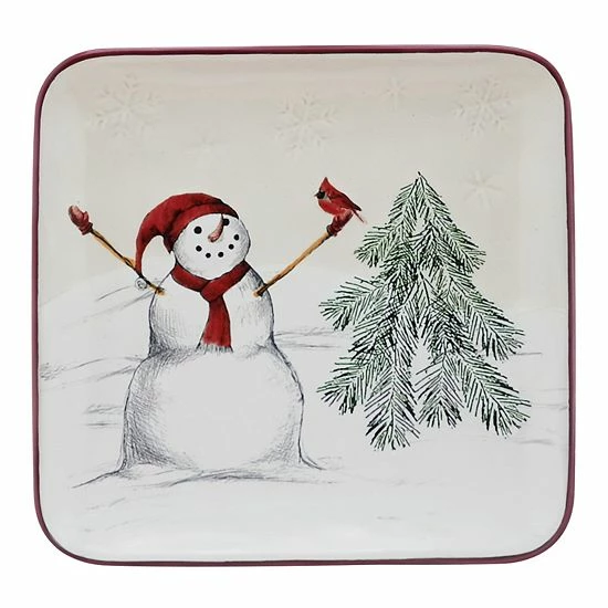 St. Nicholas Square® Yuletide Square Salad Plate