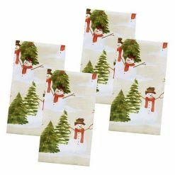 St. Nicholas Square® Yuletide Snowman Dinner Napkin 4-pk.
