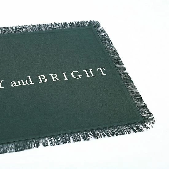 St. Nicholas Square® Merry & Bright Fringe Placemat - Image 2