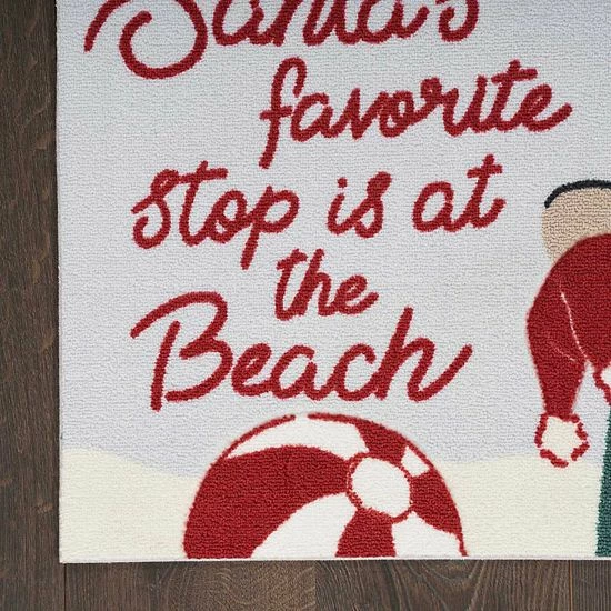 St. Nicholas Square® Santa Beach Holiday 19.5'' X 30'' Accent Rug - Image 3