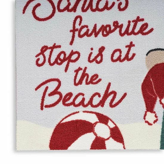 St. Nicholas Square® Santa Beach Holiday 19.5'' X 30'' Accent Rug - Image 5