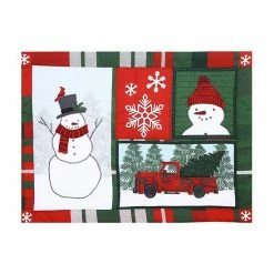 St. Nicholas Square® Faux-Applique Snowman/Truck Placemat