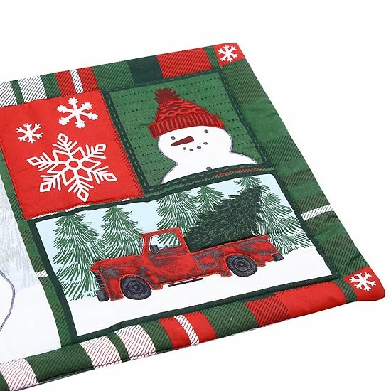 St. Nicholas Square® Faux-Applique Snowman/Truck Placemat - Image 2