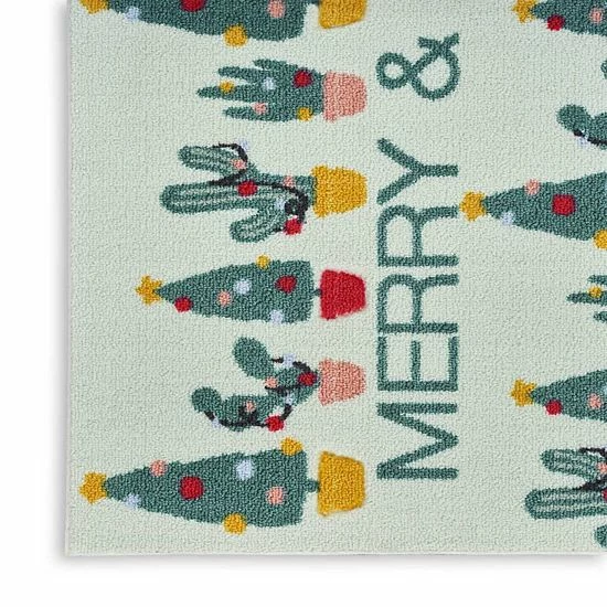 St. Nicholas Square® Cactus Merry & Bright Holiday 19.5'' X 30'' Accent Rug - Image 5