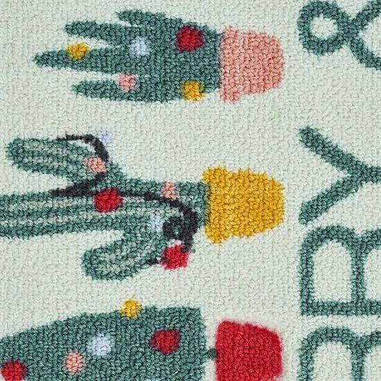 St. Nicholas Square® Cactus Merry & Bright Holiday 19.5'' X 30'' Accent Rug - Image 6