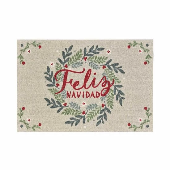St. Nicholas Square® Feliz Navidad Holiday 19.5'' X 30'' Accent Rug