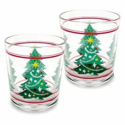 St. Nicholas Square® Trees 2-pc. Double Old-Fashioned Set