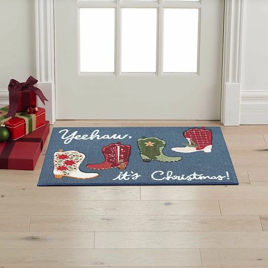 St. Nicholas Square® Yeehaw, It's Christmas Holiday 19.5'' X 30'' Accent Rug - Image 2