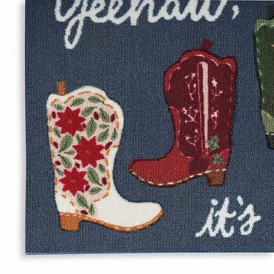 St. Nicholas Square® Yeehaw, It's Christmas Holiday 19.5'' X 30'' Accent Rug - Image 5