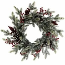St. Nicholas Square® Flocked Artificial Pine Berry Wreath