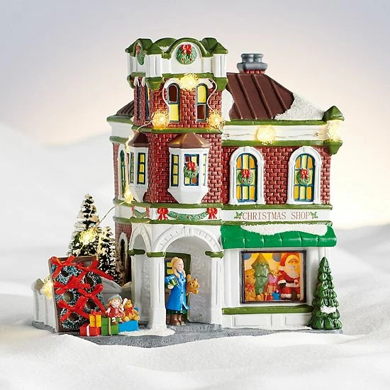 St. Nicholas Square® Village Christmas Shop House - Image 2