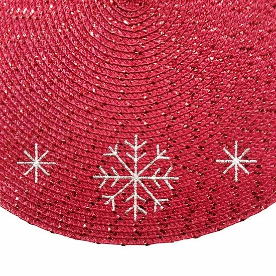 St. Nicholas Square® Embroidered Snowflake Placemat - Image 3