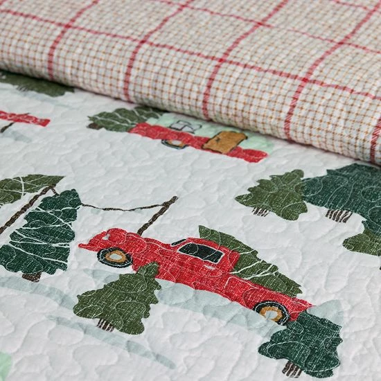 St. Nicholas Square® Holiday Trucks Printed Quilt Set With Shams - Image 3