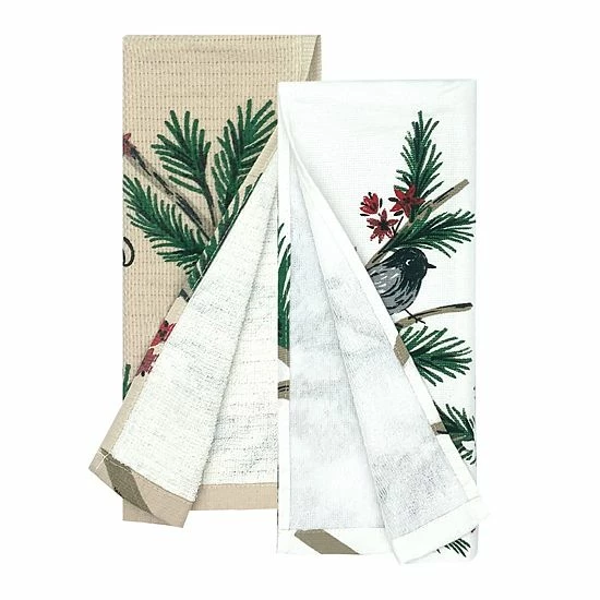 St. Nicholas Square® Christmas Cardinal Kitchen Towel 2-pk. - Image 2