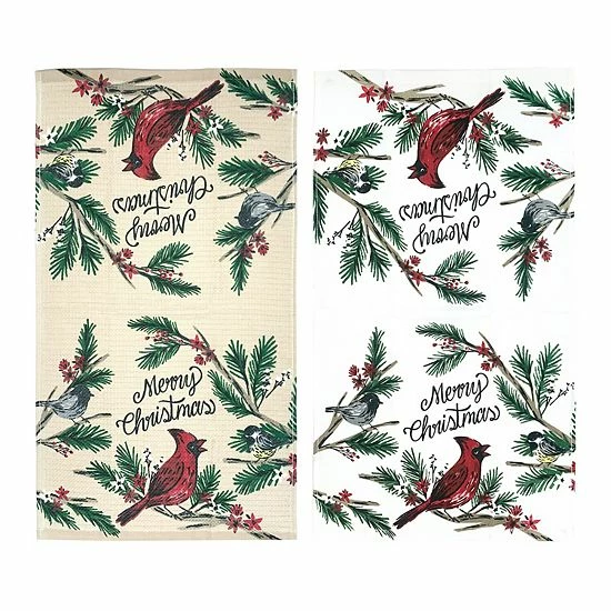 St. Nicholas Square® Christmas Cardinal Kitchen Towel 2-pk. - Image 3