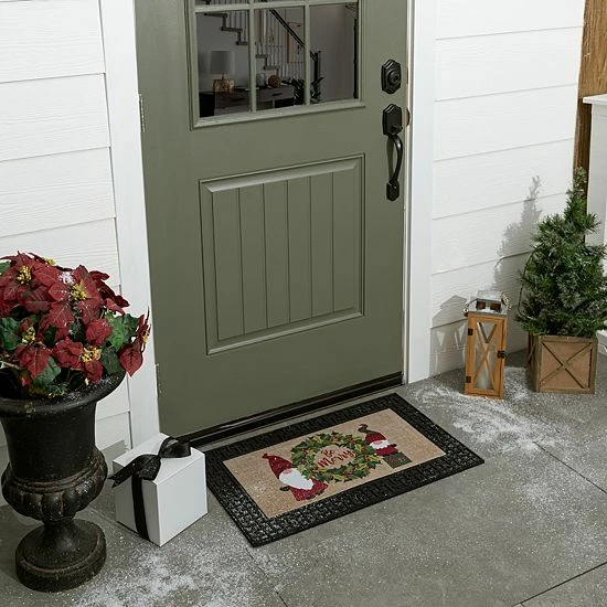 St. Nicholas Square® Merry Gnomes 18'' X 30'' LED Doormat - Image 2