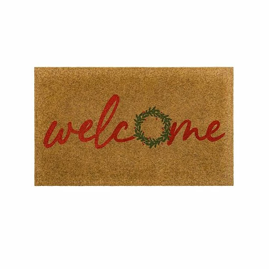 St. Nicholas Square® Holiday Welcome Wreath 18'' X 30'' Doormat