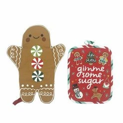 St. Nicholas Square® Gingerbread Oven Mitt & Pot Holder Set