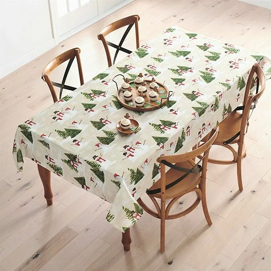 St. Nicholas Square® Yuletide Snowman Tablecloth - Image 2