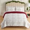 St. Nicholas Square® Embroidered Poinsettia Quilt Set With Shams
