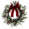 St. Nicholas Square® Artificial White Red Berry Greenery Wreath