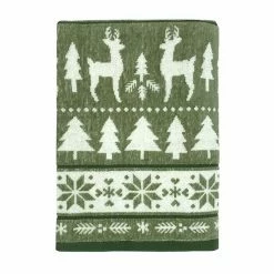 St. Nicholas Square® Fairisle Deer Bath Towel