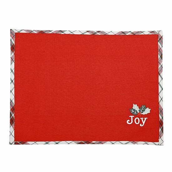 St. Nicholas Square® Joy Farmhouse Plaid Placemat