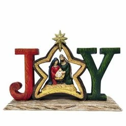 St. Nicholas Square® Carved Joy Nativity Christmas Table Decor