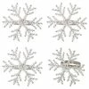 St. Nicholas Square® 4-pc. Beaded Snowflake Napkin Ring Set